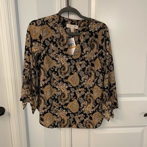 Michael Kors marigold paisley blouse. Sz S